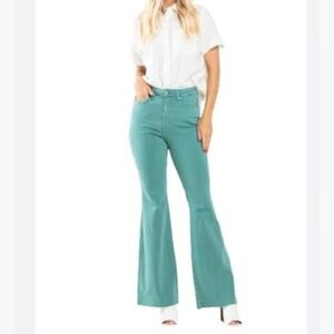 Judy Blue Teal High-Rise Flare Jeans NWT
